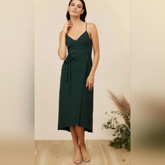 Park & Fifth Dresses & Skirts - Park & Fifth Abbot Wrap Front Dress Dark Forest Green Color